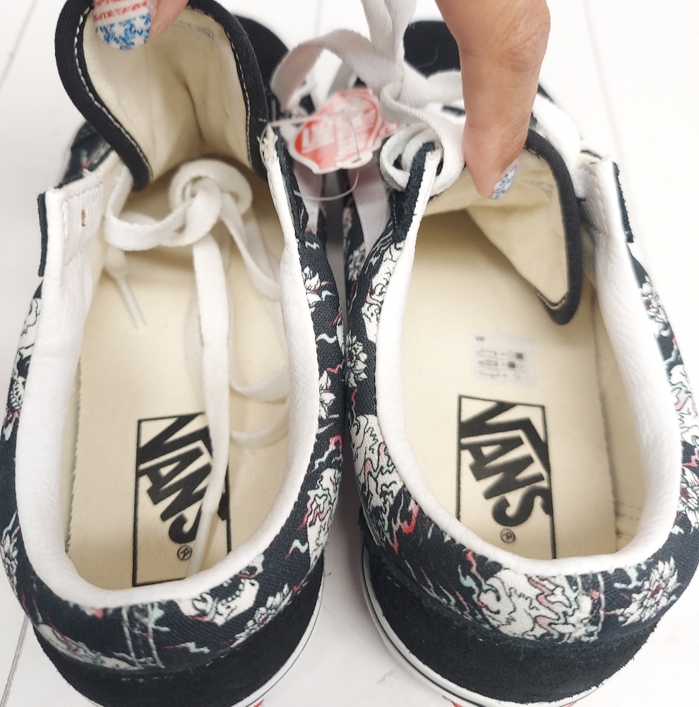 vans old skool skull black white sneaker shoes - Picture 6 of 14